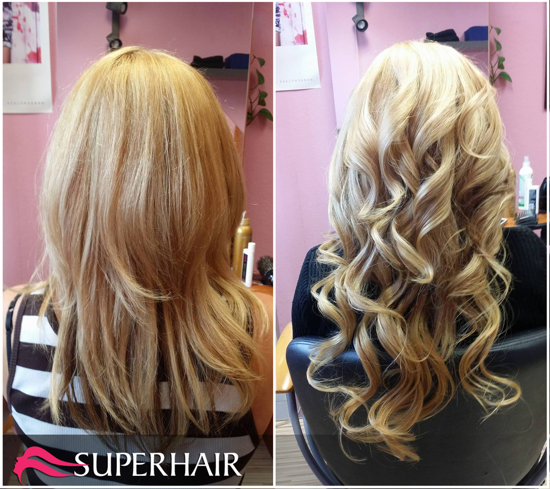 Hajhosszabbítás előtte - utána