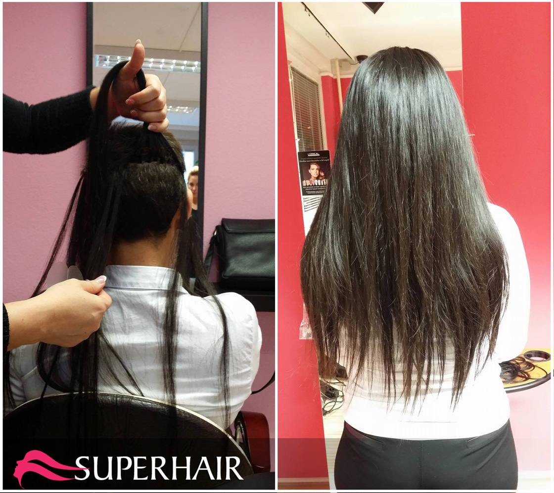 Hajhosszabbítás előtte - utána