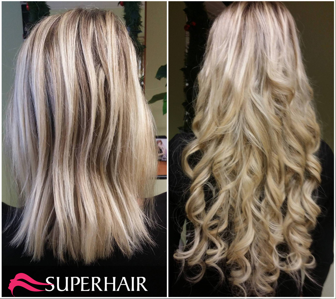 Hajhosszabbítás előtte - utána